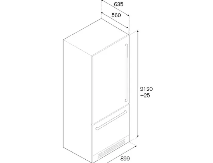 nuovo frigorifero combinato Bertazzoni da 90 cm